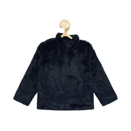 allen solly junior Allen Solly Kids Navy Solid Full Sleeves Jacket image 1