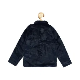 allen solly junior Allen Solly Kids Navy Solid Full Sleeves Jacket image 2