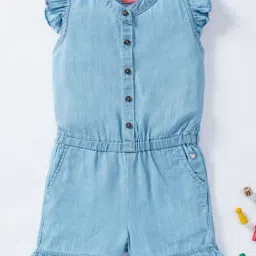Ed-a-Mamma Kids Blue Solid Jumpsuit-picture-34