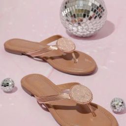 Inc.5 Women's Rose Gold Thong Sandals-picture-39
