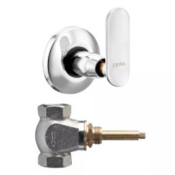 CERA Brooklyn Single Lever Wall Mount Flush Cock, F1018751 + F4060102 (Set of 2 Pcs)-picture-15