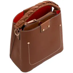 ALDO Cognac Solid Medium Bucket Bag image 3