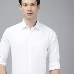 Park Avenue Self Design Slim Fit Textured Formal Shirt-picture-33