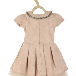 allen solly junior Allen Solly Kids Beige Textured Frock image 2