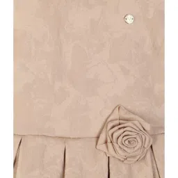 allen solly junior Allen Solly Kids Beige Textured Frock image 3