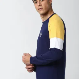 Peter England Navy Cotton Slim Fit Sweatshirt image 3