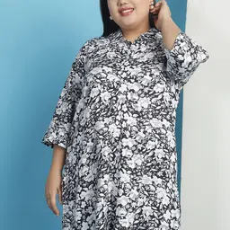 theRebelinme Floral Print Shirt Style Longline Top-picture-52