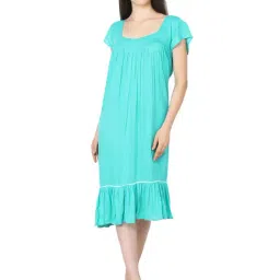 PATRORNA Light Green Night Dress-image-55