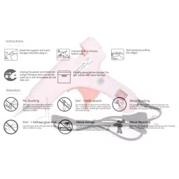 CRAFTYGUN 20 W Glue Gun with 9 Sticks ON OFF Switch & Indicator 7 mm Stick Diameter Pink, SH_(PINK)MINI-20WWT-9-ST image 5