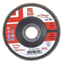 RS PRO Zirconium Dioxide Flap Disc, 115mm, P80 Grit, 1849843-picture-10