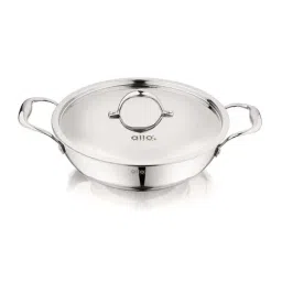 ALLO Silver Stainless Steel Induction Friendly Triply Kadhai (4 L)-picture-26