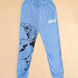 Pantaloons Junior Blue Printed Trackpants-picture-8