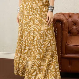 InWeave Ethnic Printed Maxi A-Line Skirt-picture-15