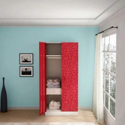 Godrej Interio Slimline Fantasia 2-Door Steel Almirah, Red (1-Year Warranty, 1 Locker, 1 Drawer)-picture-23