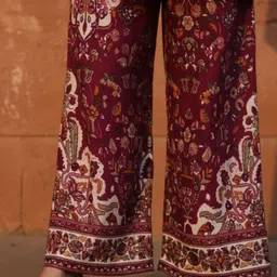 ALTEROUTFIT Printed Viscose Rayon Top With Palazzos Co-Ords image 4