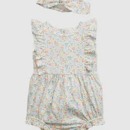 GAP Infant Girls Floral Printed Ruffle Romper-picture-44