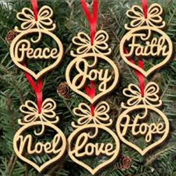 eCraftIndia Brown 6 Pieces Wooden Cutouts Christmas Decor-picture-17