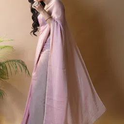 Charan Kanya Woven Design Zari Poly Georgette Saree image 4