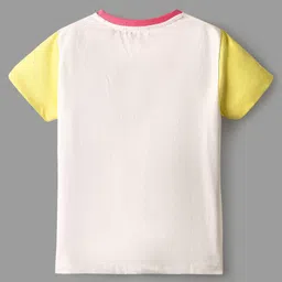 OLLINGTON ST. Disney Single Jersey Half Sleeves T-Shirts & Skirt Set & Belt with Lilo N Stitch Graphics and Belt - Light Blue & White image 4