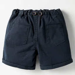 ToffyHouse Cotton Woven Half Sleeves Striped Party Shirt & Shorts With Bow & Suspender - Navy & Light Blue image 5