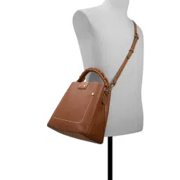 ALDO Cognac Solid Medium Bucket Bag image 4