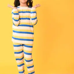 Anthrilo Kids Multicolour Cotton Striped Full Sleeves T-Shirt & Trouser-picture-20