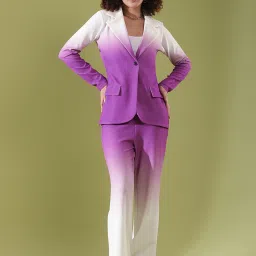 SELVIA White & Purple Maxi Co-Ord Set image 1