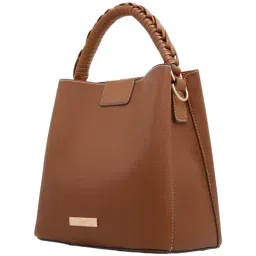 ALDO Cognac Solid Medium Bucket Bag image 2