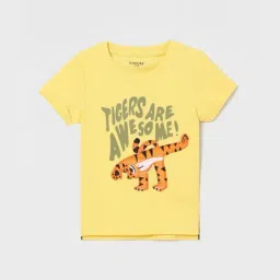 Juniors by Lifestyle Yellow Printed Regular Fit T-Shirt-picture-11