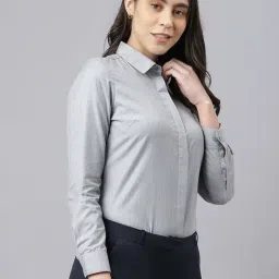 English Navy Grey Regular Fit Shirt-image-5
