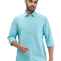 Colorplus Green Tailored Fit Texture Shirt image 1