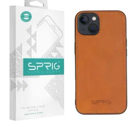 Sprig Matte Leather Back Cover for APPLE iPhone 14 (Brown)-picture-48