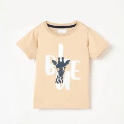 Blue Giraffe Boys Beige Printed Regular Fit T-Shirt-picture-30