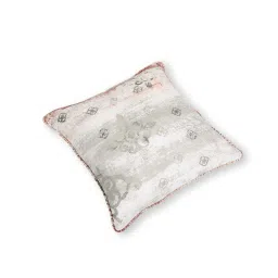 Swayam White & Grey Cotton 160 TC Cushion Covers - Set of 2 image 3