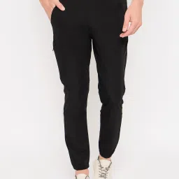 Okane Black Regular Fit Joggers image 1