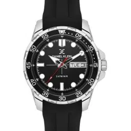 Daniel Klein Black Dial Analog Watch With Silicon Band - DK.1.13911-1 image 1
