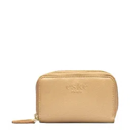 Eske Beige Solid Zip Around Wallet for Women-image-65