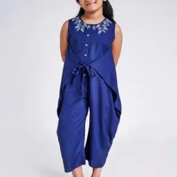Global Desi Girl Blue Embroidered Jumpsuit-picture-36