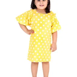 KidsDew Kids Yellow Printed Dress-image-32