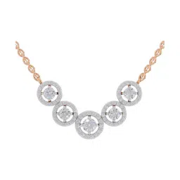 Sparkles Lab Grown Diamond 14k (585) Rose Gold Necklace for Women-image-77