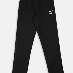 Puma Kids Black Cotton Logo Trackpants-picture-39
