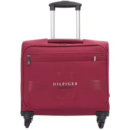 TOMMY HILFIGER Formington Maroon 4 Wheels Small Soft Cabin Trolley Bag 44 cm image 1