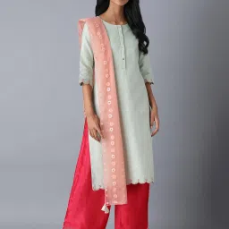 W Peach Viscose Dupatta image 2