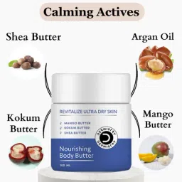 Dermistry Revitalizing Nourishing Body Butter & Soap Free Face Wash for Sensitive & Dry Skin Combo image 2