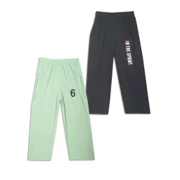 Vimal Jonney Kids Green & Black Printed Trackpants (Pack of 2) image 1