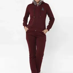 Sweet Dreams Maroon Regular Fit Sports Jacket Pants Set image 1