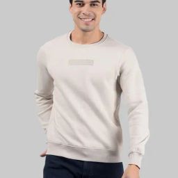 Numero Uno Beige Regular Fit Logo Printed Sweatshirt-picture-6