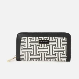 Van Heusen Black Printed Zip Around Wallet image 1