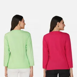 Metronaut Women 2 Printed Bio Finish Applique T-shirt image 3