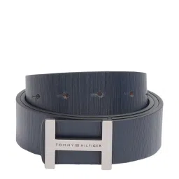 TOMMY HILFIGER Louisiana Navy & Brown Leather Reversible Belt For Men image 1